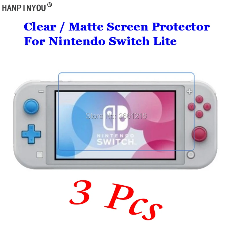 Фото 3 шт./партия для nintendo Switch Lite 5 "новая HD Прозрачная/Антибликовая матовая защитная