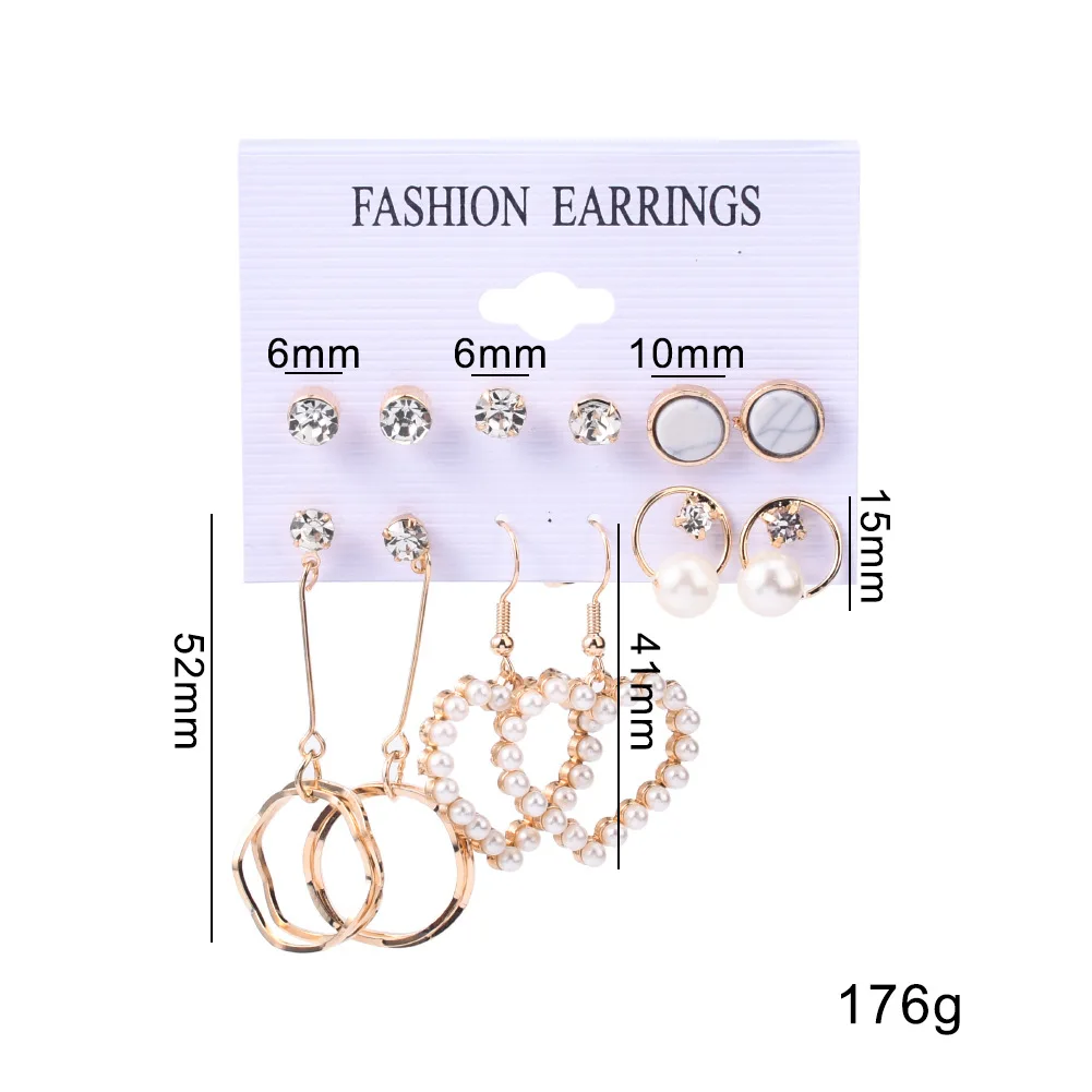 Vintage Gold Geometric Round Trendy Metal Earrings Set For Women Fashion Geometric Pearl Circle Drop Earrings Trend Jewelry
Vintage Gold Geometric Round Trendy Metal Earrings Set For Women Fashion Geometric Pearl Circle Drop Earrings Trend Jewelry