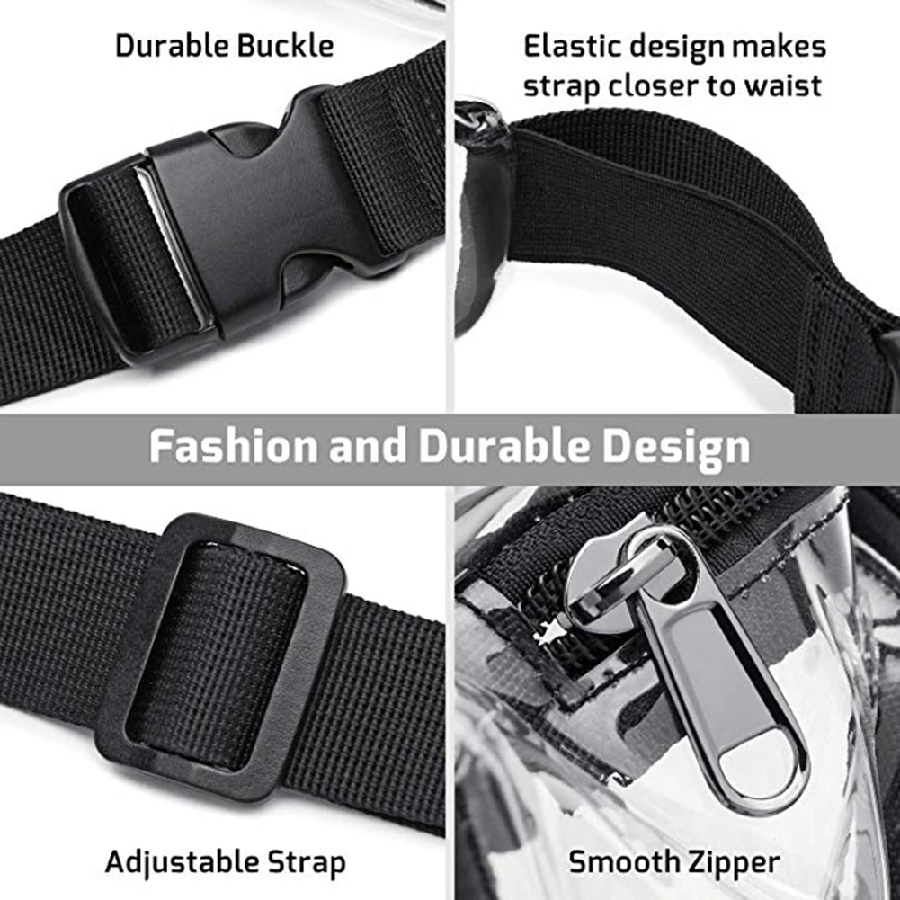 Unisex Outdoor Transparent Adjustable Belt Zipper Chest Waist Bag Fanny Pack Girl Waist Belt Bags Phone Waist Pack
Unisex Outdoor Transparent Adjustable Belt Zipper Chest Waist Bag Fanny Pack Girl Waist Belt Bags Phone Waist Pack