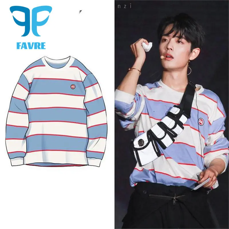 FAVRE Striped Long-Sleeved T-Shirt Men Autumn Loose Round Neck T-Shirts Women Trendy Tops Korean Style Couple Streetwear
FAVRE Striped Long-Sleeved T-Shirt Men Autumn Loose Round Neck T-Shirts Women Trendy Tops Korean Style Couple Streetwear