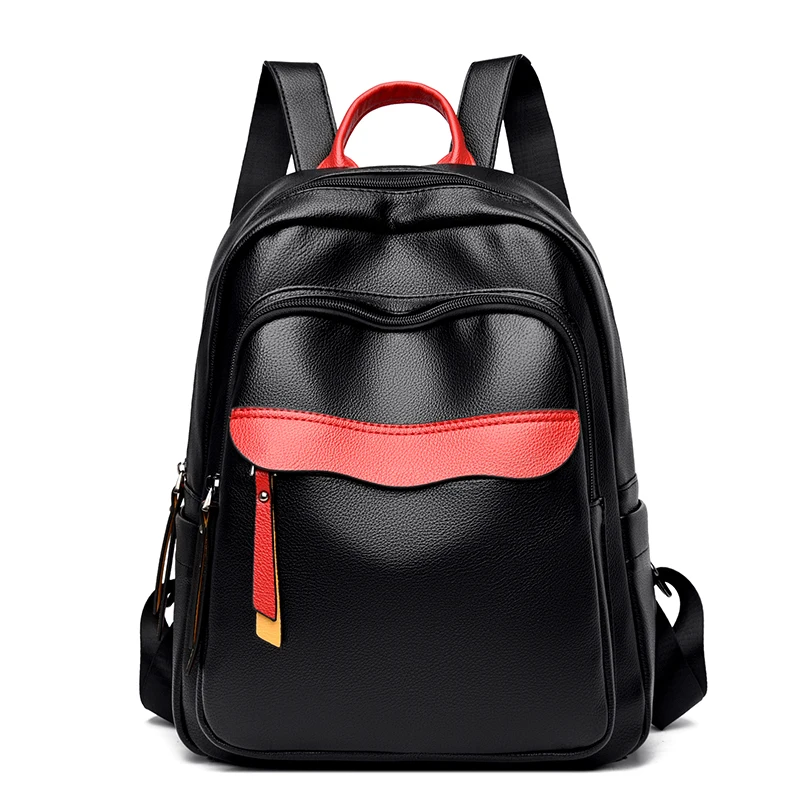 Women Leather Backpack Fashion Female Shoulder Bag Contrast Color Large Capacity Laptop School Bags For Grils Travel Back Pack
Women Leather Backpack Fashion Female Shoulder Bag Contrast Color Large Capacity Laptop School Bags For Grils Travel Back Pack