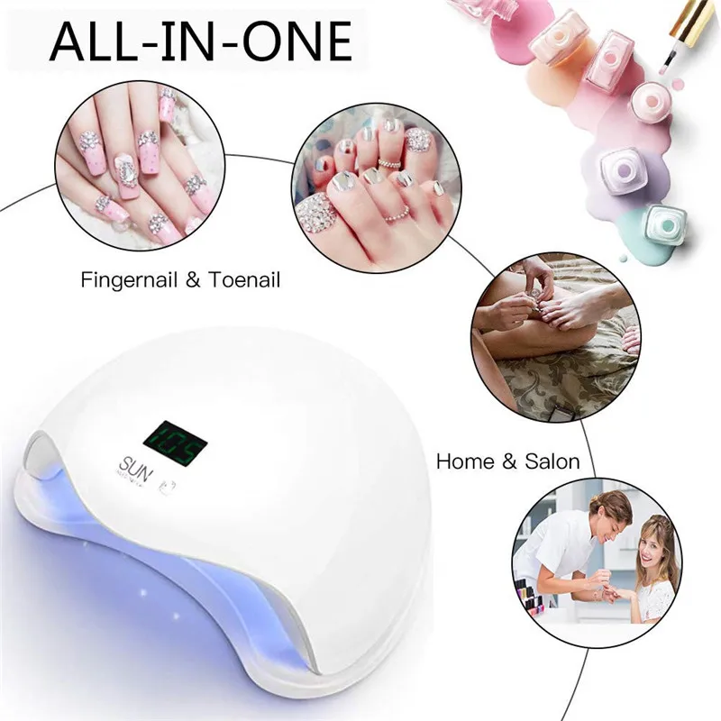48W Nail Phototherapy Machine Induction Quick-drying Painless SUN5 Nail Lamp UV Phototherapy Lamp Led Nail Tool Nail Uv Lamp
48W Nail Phototherapy Machine Induction Quick-drying Painless SUN5 Nail Lamp UV Phototherapy Lamp Led Nail Tool Nail Uv Lamp