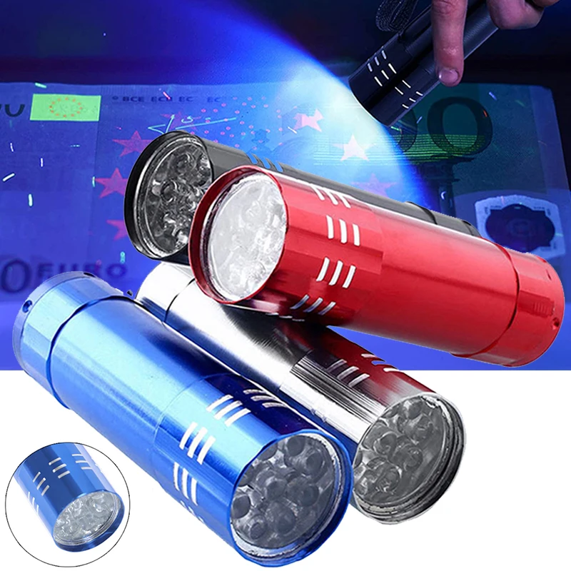 LED Purple Ultraviolet Flashlight Money Detector Mini Nine Lamp Mask Nail UV Curing Fluorescent Agent Detection Outdoor Camping
LED Purple Ultraviolet Flashlight Money Detector Mini Nine Lamp Mask Nail UV Curing Fluorescent Agent Detection Outdoor Camping