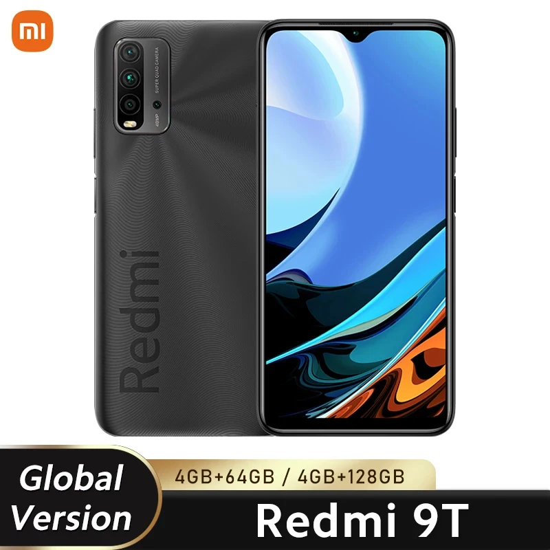 Смартфон Xiaomi Redmi 9 T глобальная версия 4 Гб 64 Гб/128 ГБ Snapdragon 662 48MP Quad Camera 6000 мАч FHD +