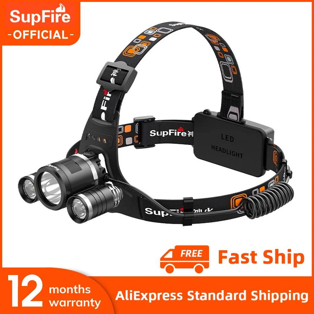 Supfire HL33 LED Headlamp Three Lights 18650*2 4000mAh Battery Camping Bicycle Fishing Lantern Sports Running Powerful Headlight
Supfire HL33 LED Headlamp Three Lights 18650*2 4000mAh Battery Camping Bicycle Fishing Lantern Sports Running Powerful Headlight