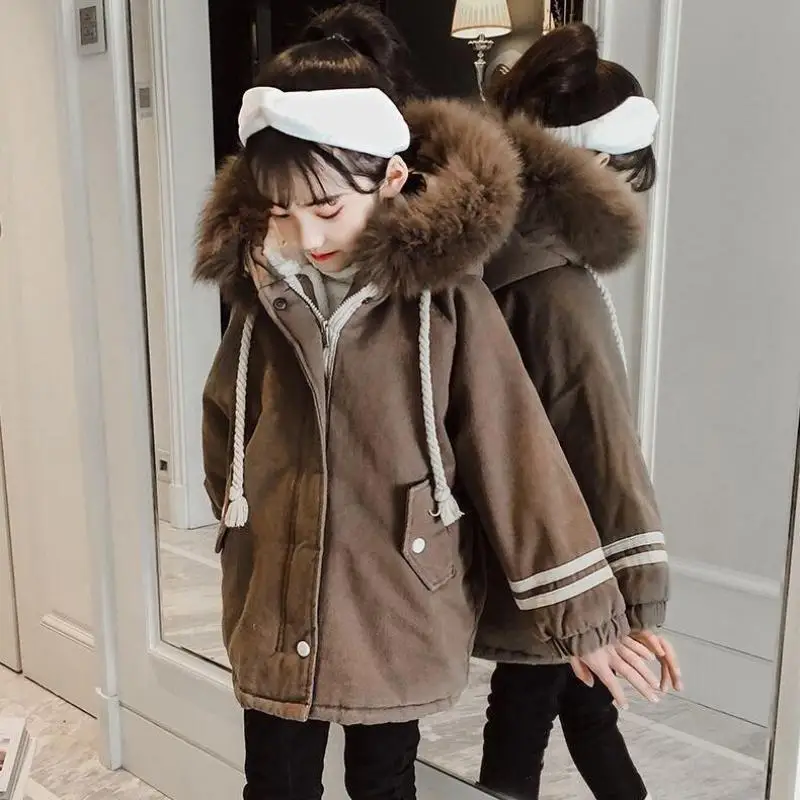 Girls Winter Warm Cozy Wool Lamb Lined Jacket Teenage Elegant Loose Parkas Children Active Outerwear Kid Hooded Thick Coat 5-12y
Girls Winter Warm Cozy Wool Lamb Lined Jacket Teenage Elegant Loose Parkas Children Active Outerwear Kid Hooded Thick Coat 5-12y