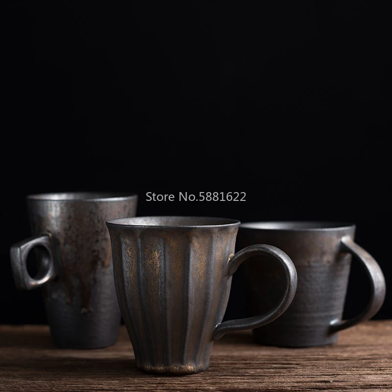 Керамические чайные кружки в японском стиле, винтажная кофейная чашка, китайские кофейные кружки, посуда для напитков 
Керамические чайные кружки в японском стиле, винтажная кофейная чашка, китайские кофейные кружки, посуда для напитков