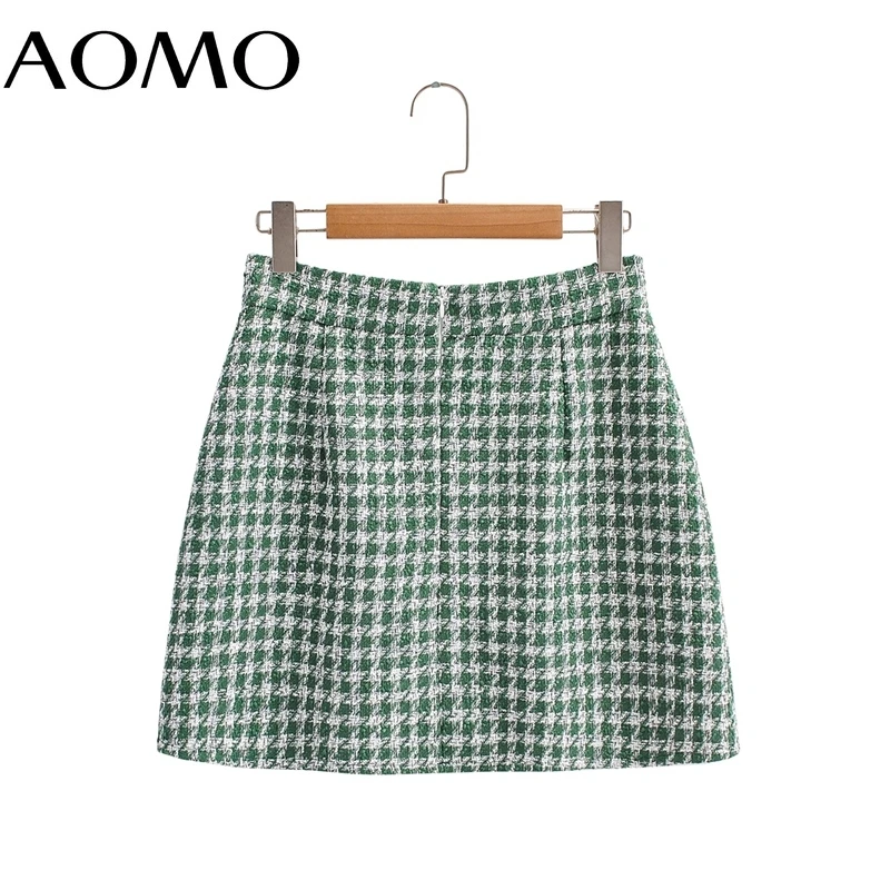 AOMO 2021 Women Tweed Thick Skirts Faldas Mujer Zipper French Style Female Mini Skirt 8Y53A
AOMO 2021 Women Tweed Thick Skirts Faldas Mujer Zipper French Style Female Mini Skirt 8Y53A