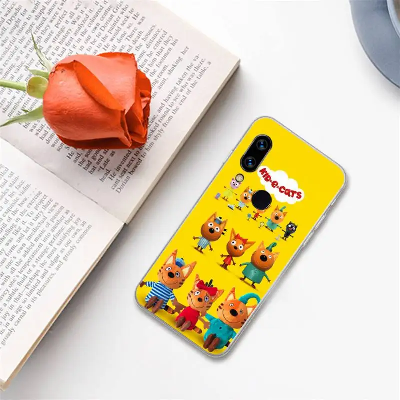 

yellow cartoon Kid E Cats Soft black Phone Case For Xiaomi Redmi 4x 5 plus 6A 7 7A 8 mi8 8lite 9 note 4 5 7 8 pro