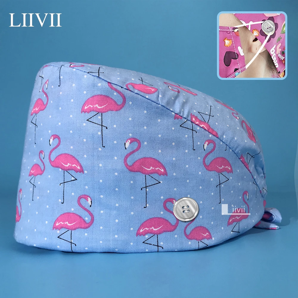 Wholesale Price Adjustable 100%cotton Pet Grooming Scrubs Caps Unisex Flamingo Printing Work Hats Elastic Pharmacist Scrubs Hats
Wholesale Price Adjustable 100%cotton Pet Grooming Scrubs Caps Unisex Flamingo Printing Work Hats Elastic Pharmacist Scrubs Hats