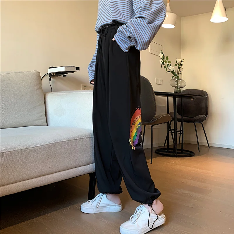 Rainbow Bloomers for Women High Waist Drooping Summer Thin Loose Straight Slimming Draping Ankle-tied Casual Internet Popular
Rainbow Bloomers for Women High Waist Drooping Summer Thin Loose Straight Slimming Draping Ankle-tied Casual Internet Popular