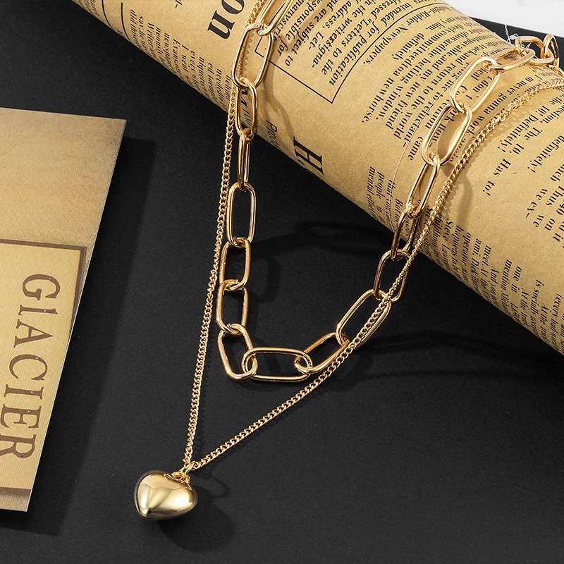 Fashion Heart Pendant Necklace for Women Neck Gold Color Chain Jewelry 2021 Trend Clothing Aesthetic Gifts Banquet Accessories
Fashion Heart Pendant Necklace for Women Neck Gold Color Chain Jewelry 2021 Trend Clothing Aesthetic Gifts Banquet Accessories
