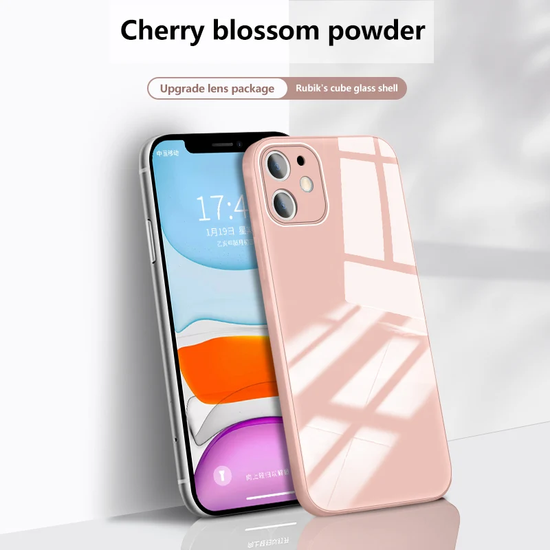 Ultra-thin Cute Square Liquid Tempered Glass Phone Case For iPhone 13 12 11 Pro XS Max SE XR X 8 7 Plus Camera Protection Cover
Ultra-thin Cute Square Liquid Tempered Glass Phone Case For iPhone 13 12 11 Pro XS Max SE XR X 8 7 Plus Camera Protection Cover