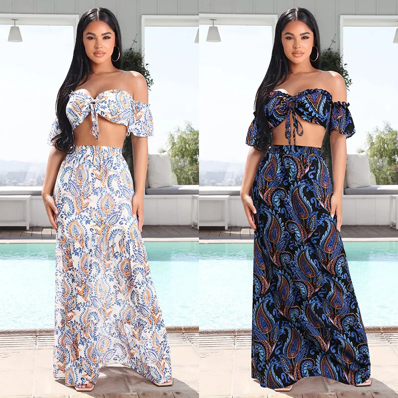 Matching Sets Two Piece Dress Women Strapless Cami Top & High Waist Skirt Print Chic Suit
Matching Sets Two Piece Dress Women Strapless Cami Top & High Waist Skirt Print Chic Suit