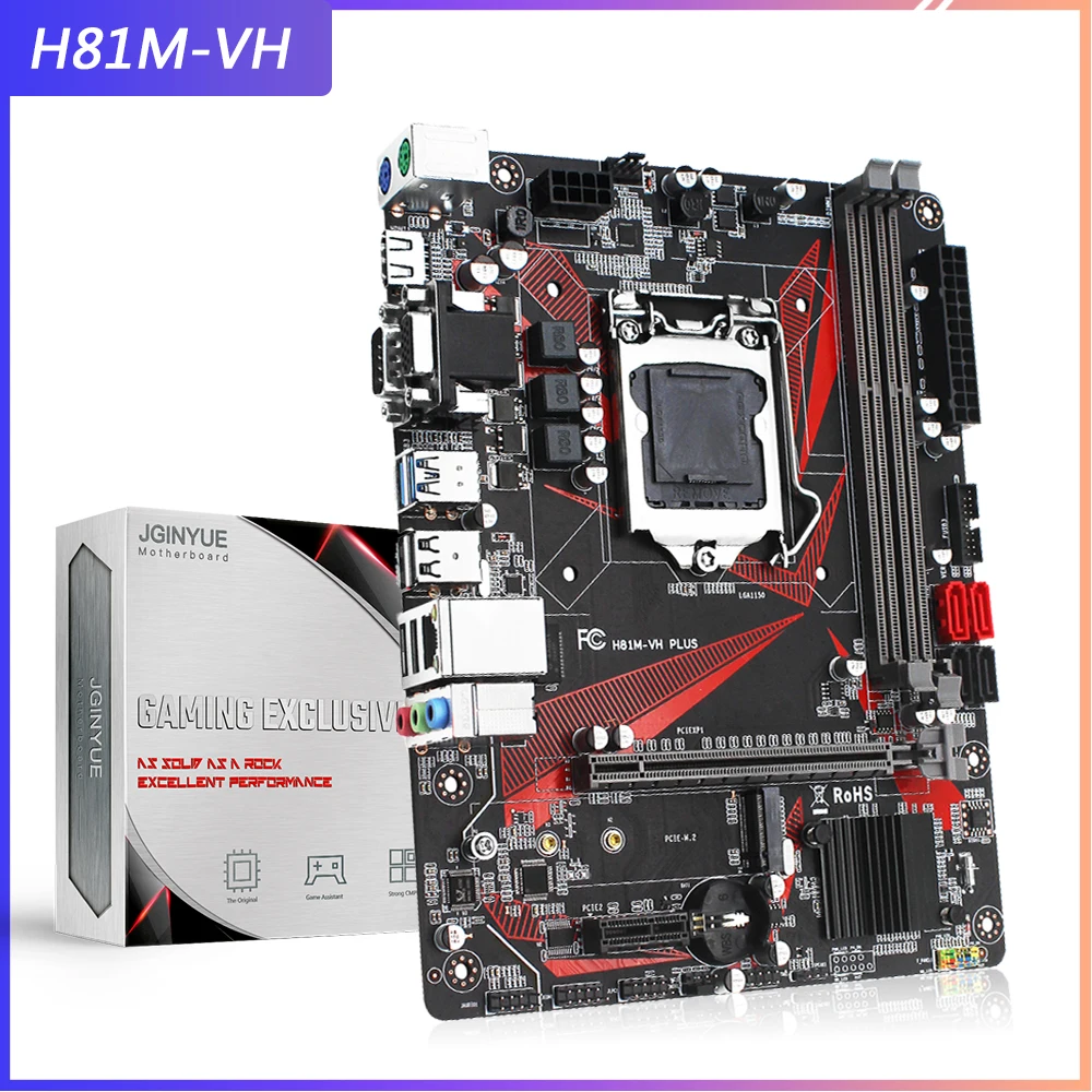 JGINYUE H81 Motherboard LGA 1150 For I3 I5 I7 4th Xeon E3 V3 1150 Processor DDR3 NON-ECC Memory VGA+HDMI M.2 NVME H81M-VH PLUS
JGINYUE H81 Motherboard LGA 1150 For I3 I5 I7 4th Xeon E3 V3 1150 Processor DDR3 NON-ECC Memory VGA+HDMI M.2 NVME H81M-VH PLUS