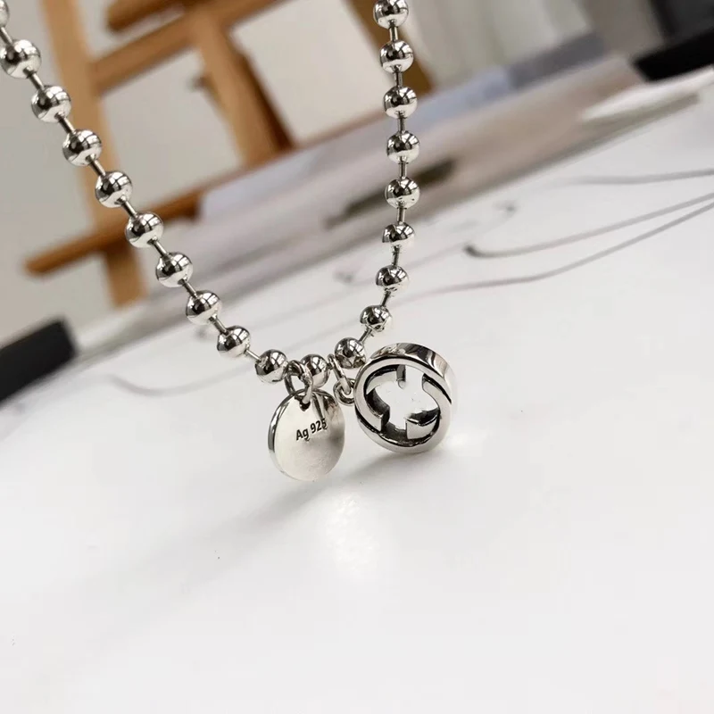 Luxury Original Brand 1:1 925 Sterling Silver Retro Style Beaded Buckle Necklace Women Logo Jewelry Valentines Gift
Luxury Original Brand 1:1 925 Sterling Silver Retro Style Beaded Buckle Necklace Women Logo Jewelry Valentines Gift