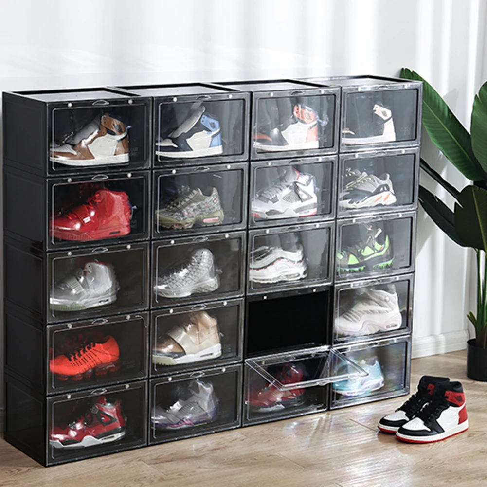 Magnetic Suction Type Home High-top Basketball Shoe Box Moisture-proof and Dust-proof Plastic Transparent Storage Shoe Cabinet
Magnetic Suction Type Home High-top Basketball Shoe Box Moisture-proof and Dust-proof Plastic Transparent Storage Shoe Cabinet