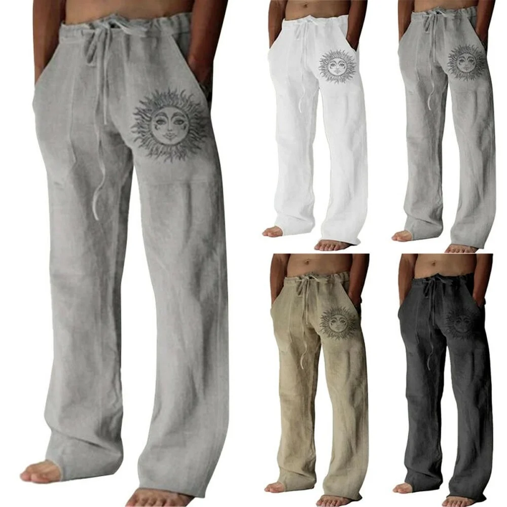 Men's Casual Loose Fit Plain Pocket Pants Trousers Sun Printed Summer Outdoor
Men's Casual Loose Fit Plain Pocket Pants Trousers Sun Printed Summer Outdoor