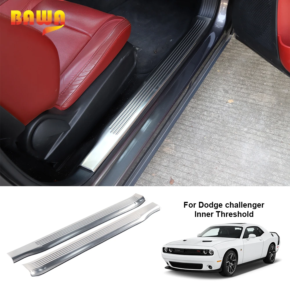 

Внутренние молдинги BAWA, накладки на пороги автомобиля, металлические аксессуары для Dodge Challenger 2015 +
