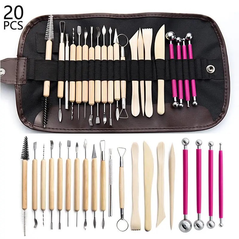 20pcs/set Ceramic Clay Tools Kit Polymer Clay Tools Pottery Tools Set Wooden Pottery Sculpting Clay Cleaning Tools DIY Sculpture
20pcs/set Ceramic Clay Tools Kit Polymer Clay Tools Pottery Tools Set Wooden Pottery Sculpting Clay Cleaning Tools DIY Sculpture