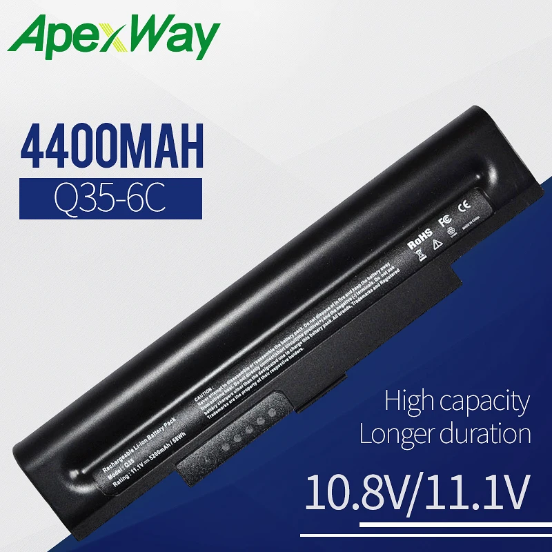 ApexWay 11.1v 4400mAh 6 Cells Laptop Battery For Samsung A Q70 Q35 AA-PB5NC6B AA-PB5NC6B/E NP-Q45 NP-Q35 NP-Q70 Q35 Q45
ApexWay 11.1v 4400mAh 6 Cells Laptop Battery For Samsung A Q70 Q35 AA-PB5NC6B AA-PB5NC6B/E NP-Q45 NP-Q35 NP-Q70 Q35 Q45