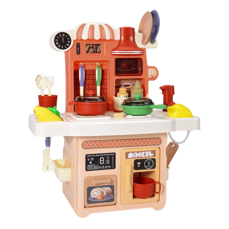 Kids Kitchen Playset with Music & Lights Play Sink with Running Water
Kids Kitchen Playset with Music & Lights Play Sink with Running Water