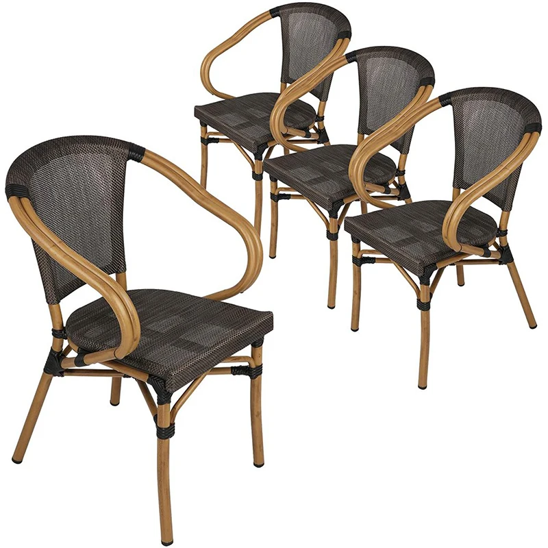 Patio Leisure Chair Set of 4 Outdoor Dining Chairs Patio Furniture, Indoor/Outdoor Restaurant Stack Chair Set, Black & Caramel
Patio Leisure Chair Set of 4 Outdoor Dining Chairs Patio Furniture, Indoor/Outdoor Restaurant Stack Chair Set, Black & Caramel