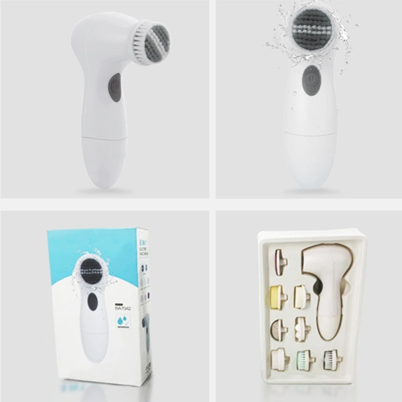 8 in 1 Face Massager Rotating Brush Electric Wash Machine Facial Pore Cleaner Cleansing Massage Mini Skin Care
8 in 1 Face Massager Rotating Brush Electric Wash Machine Facial Pore Cleaner Cleansing Massage Mini Skin Care