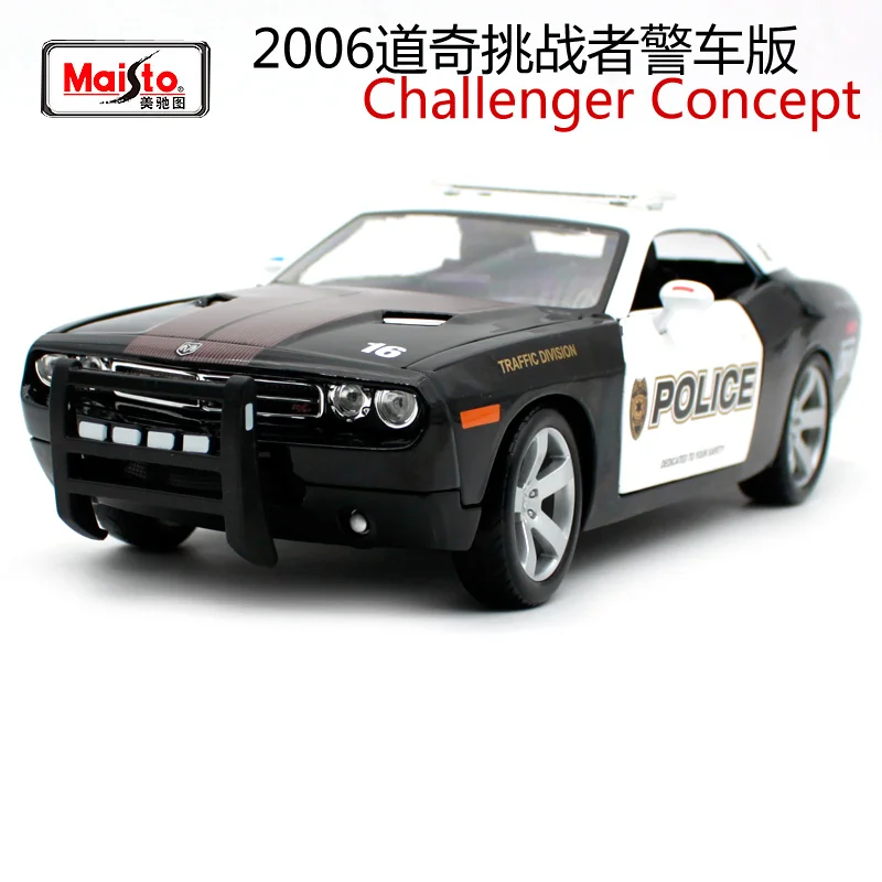 Maisto 1:18 2006 Dodge Challenger Concept полицейский автомобиль литая форма 275*115*73 модель