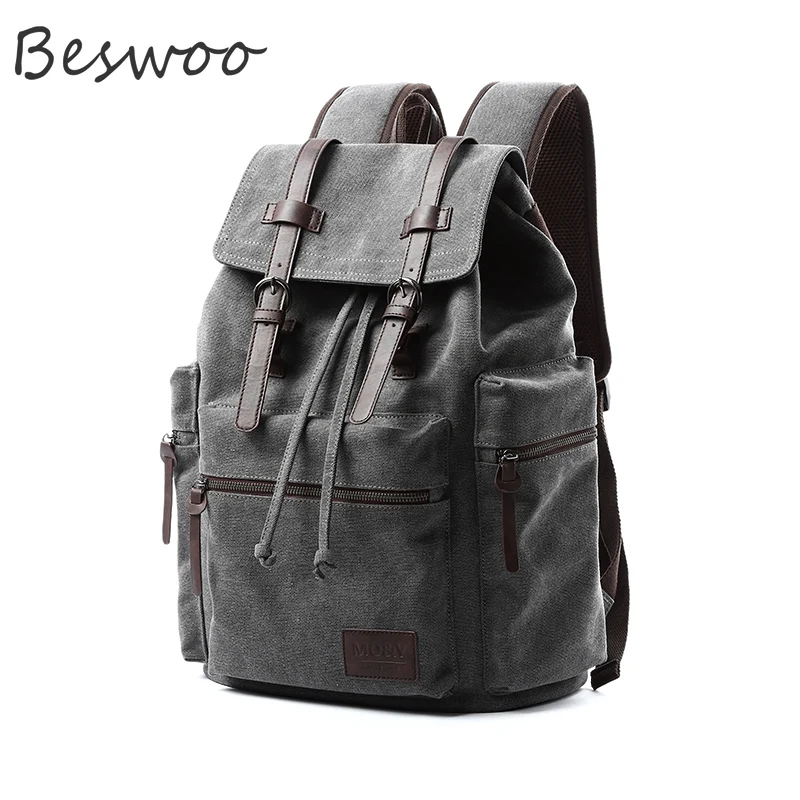 

Холщовый рюкзак для мужчин, модная вместительная уличная дорожная сумка в стиле ретро, школьный портфель для ноутбука в стиле унисекс