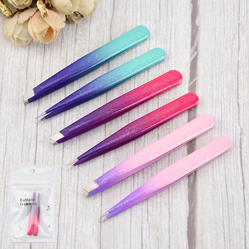 2Pcs Professional Stainless Steel Slant Tip Hair Removal Eyebrow Tweezer Makeup Tool
2Pcs Professional Stainless Steel Slant Tip Hair Removal Eyebrow Tweezer Makeup Tool