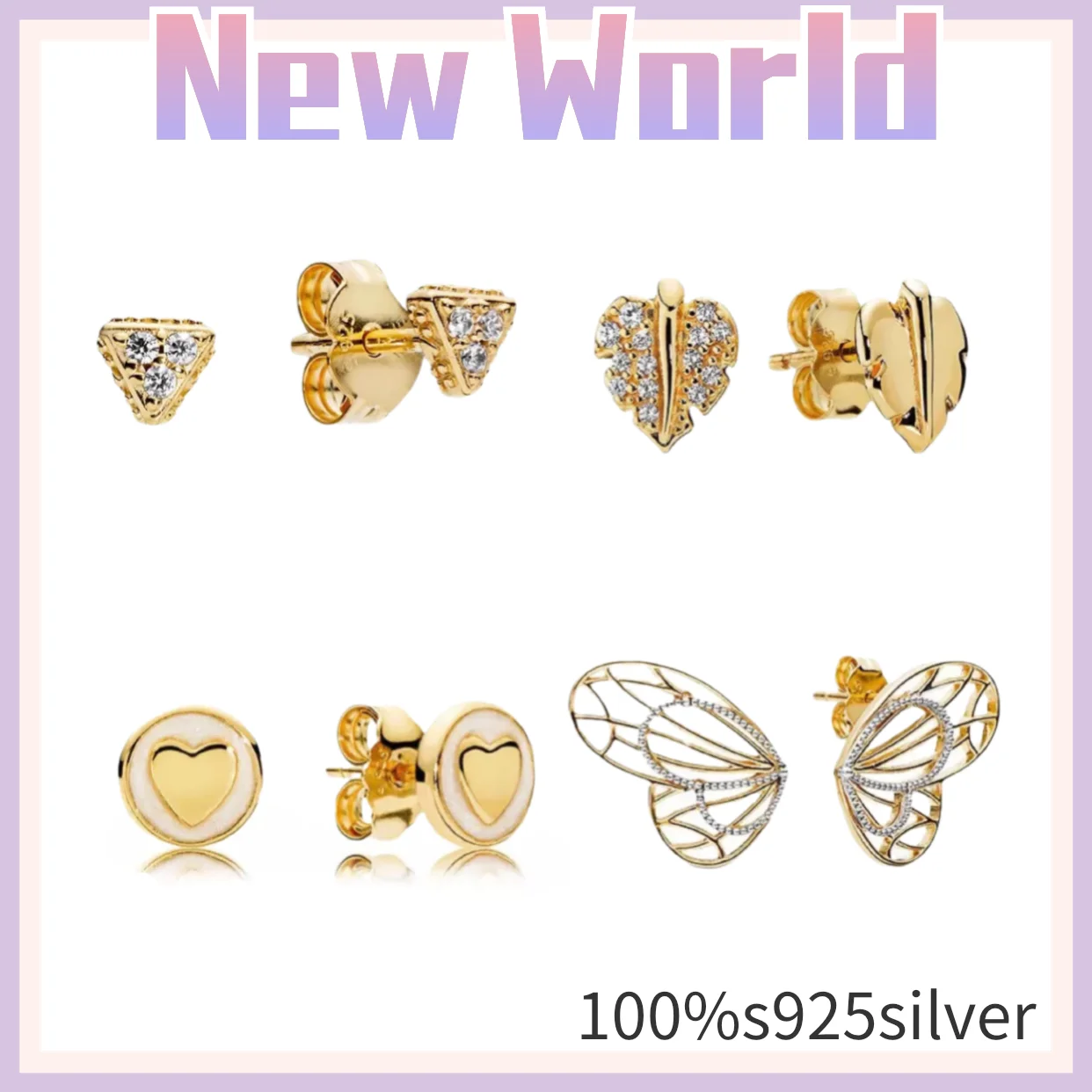 Hot style 100% 925 Sterling Silver Fits Original Pandora Earrings with Classic Personality Crystal DIY Earring Jewelry for Women
Hot style 100% 925 Sterling Silver Fits Original Pandora Earrings with Classic Personality Crystal DIY Earring Jewelry for Women