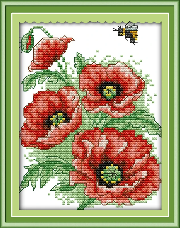 Bees love flower cross stitch kit poppy 14ct 11ct white printed cotton thread embroidery DIY handmade needlework home decor plus
Bees love flower cross stitch kit poppy 14ct 11ct white printed cotton thread embroidery DIY handmade needlework home decor plus