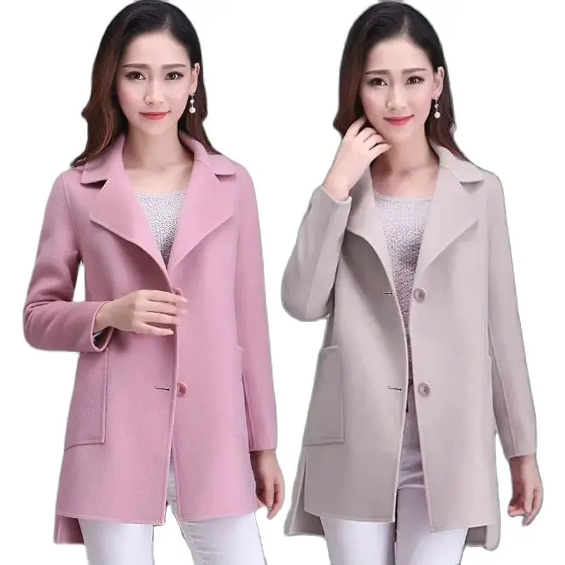 New Lining 2022 High-End Upscale Woolen Women Coat Loose Fashion All-Match Show Thin Suit Collar Woolen Ladies Windbreakers
New Lining 2022 High-End Upscale Woolen Women Coat Loose Fashion All-Match Show Thin Suit Collar Woolen Ladies Windbreakers