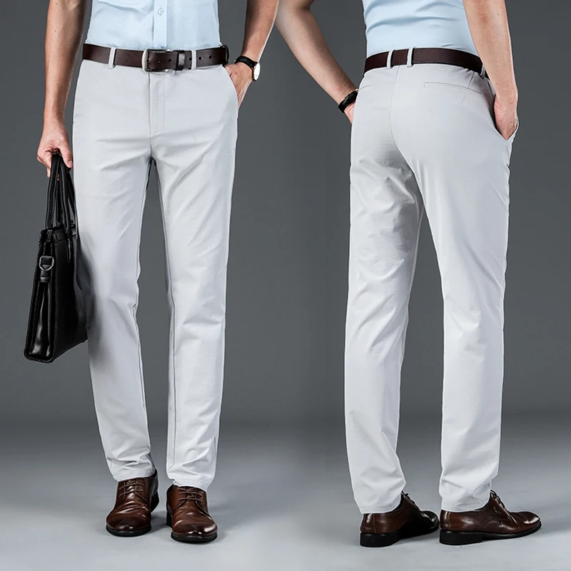 5 Colors Spring and Summer Men's Thin Casual Pants Business Fashion Straight Stretch Khaki Trousers Male Brand Black Light Gray
5 Colors Spring and Summer Men's Thin Casual Pants Business Fashion Straight Stretch Khaki Trousers Male Brand Black Light Gray