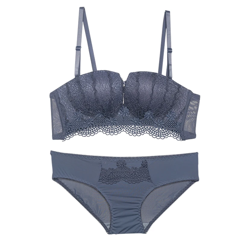 Sexy Lace Underwear Wireless Comfort Half Cup Push Up Bra Set Women Embroidery Flowers Leisure Bras and Panties Lingerie Set
Sexy Lace Underwear Wireless Comfort Half Cup Push Up Bra Set Women Embroidery Flowers Leisure Bras and Panties Lingerie Set