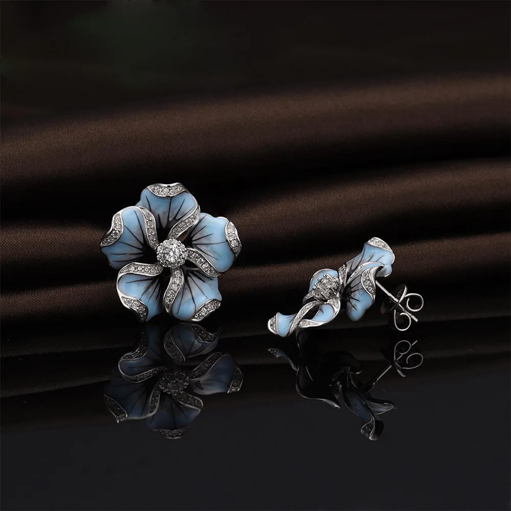New Elegant Ladies Shiny Zircon Crystal Blue Lotus Tree Stud Earrings Wedding Jewelry Gifts
New Elegant Ladies Shiny Zircon Crystal Blue Lotus Tree Stud Earrings Wedding Jewelry Gifts