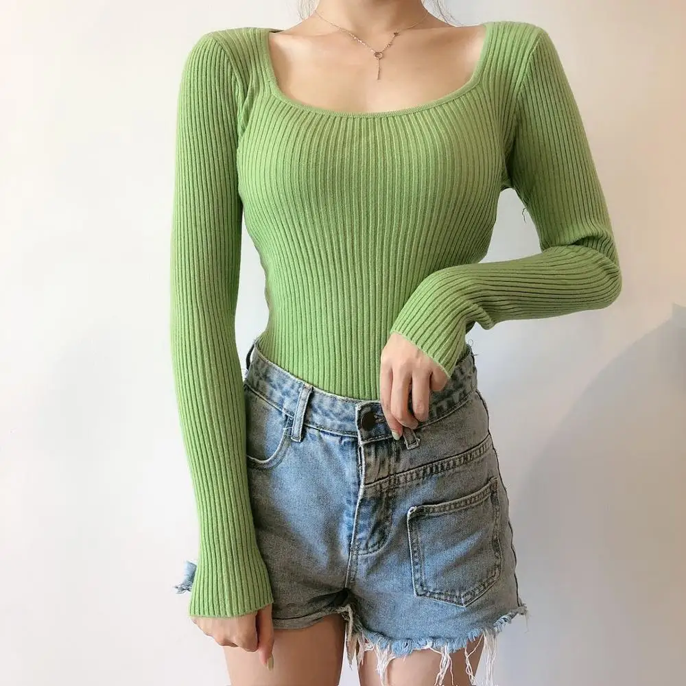 UVRCOS Sweater Pullovers Women Long Sleeve Basic Knit Top 2021 Casual Autumn Winter Slim Female Casual Basic Ribbed Sweate
UVRCOS Sweater Pullovers Women Long Sleeve Basic Knit Top 2021 Casual Autumn Winter Slim Female Casual Basic Ribbed Sweate