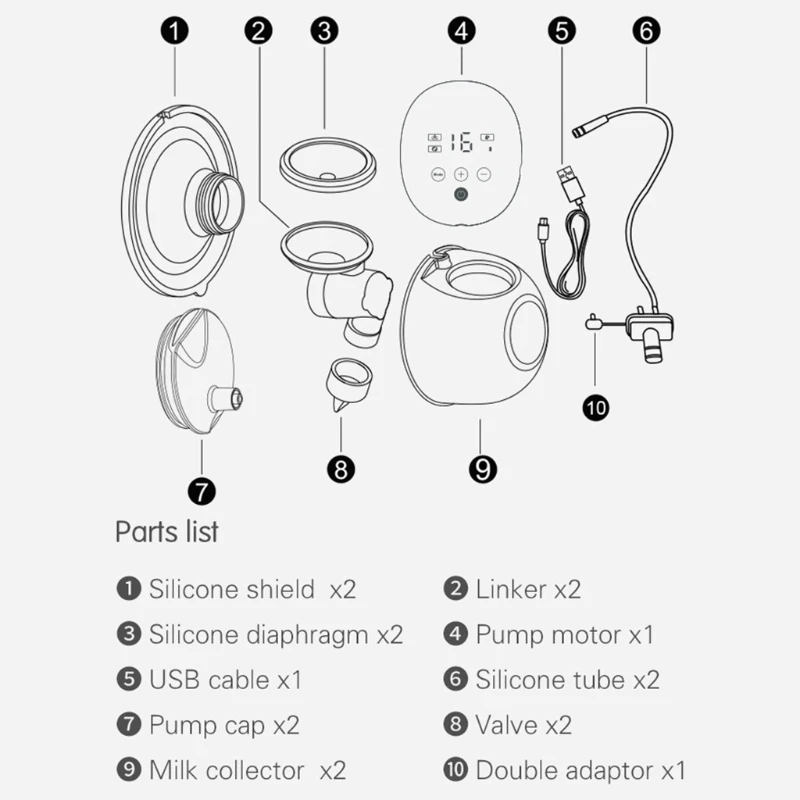 Electric Breast Pump Double Silent Wearable Automatic Milker USB Milk Extractor DXAD
Electric Breast Pump Double Silent Wearable Automatic Milker USB Milk Extractor DXAD