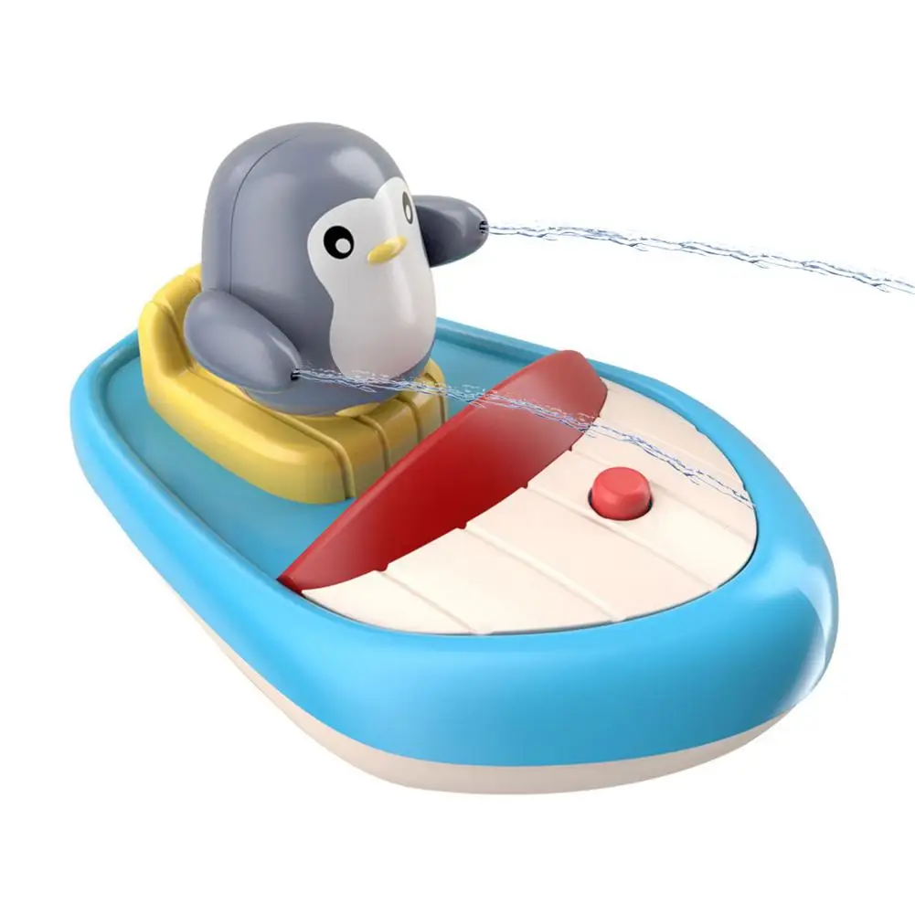 Bathroom Cute Cartoon Animal Pull Bath Toys Toddler Bath Toys Electric Boat Toy With 3 Penguins Sprinklers Beach Toy Kids Gifts
Bathroom Cute Cartoon Animal Pull Bath Toys Toddler Bath Toys Electric Boat Toy With 3 Penguins Sprinklers Beach Toy Kids Gifts