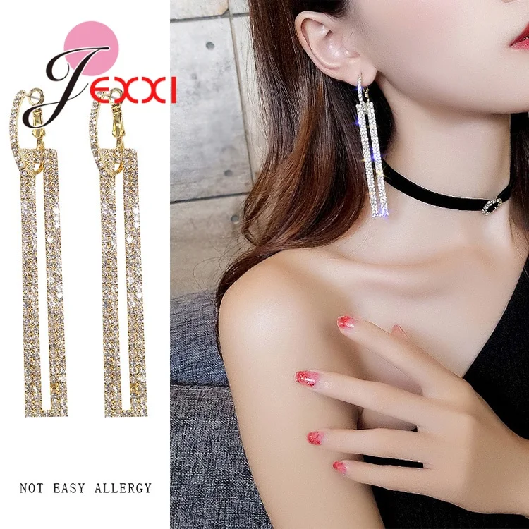 Wholesale Real 925 Sterling Silver Earrings Elegant Pretty AAA Zircon Fashion Long Drop Earrings For Woman Girl Wife Party
Wholesale Real 925 Sterling Silver Earrings Elegant Pretty AAA Zircon Fashion Long Drop Earrings For Woman Girl Wife Party