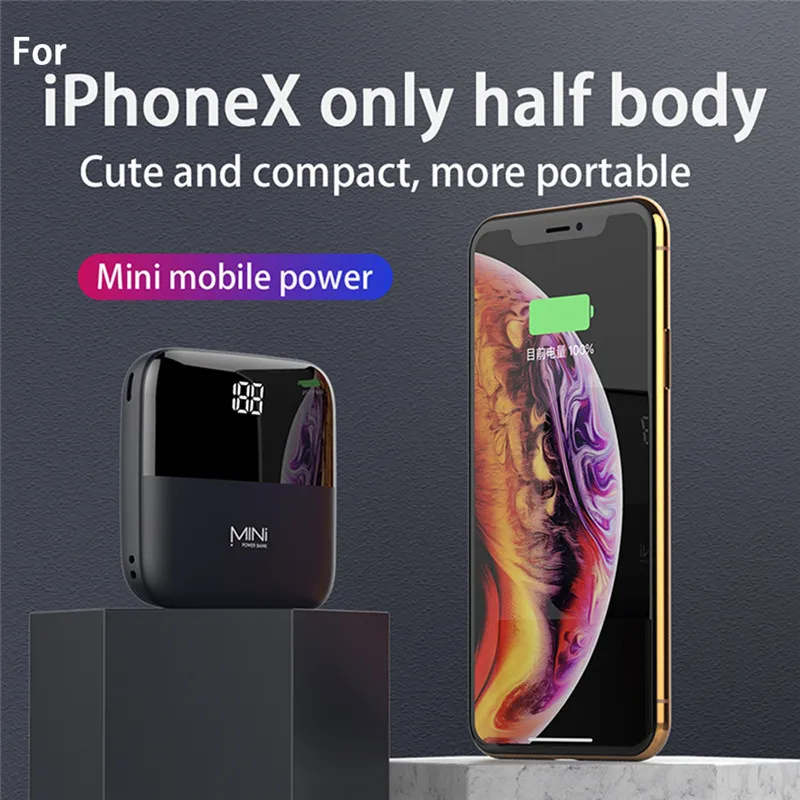 Mini Power Bank 10000mAh for iPhone 12 Pro Max LED Power Display Dual USB Power bank Portable External Battery Charger Powerbank
Mini Power Bank 10000mAh for iPhone 12 Pro Max LED Power Display Dual USB Power bank Portable External Battery Charger Powerbank