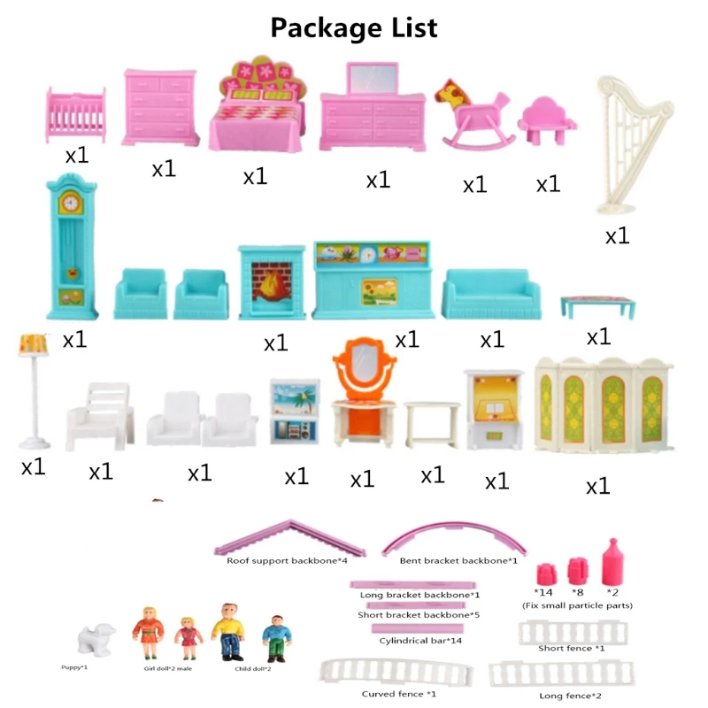 Kids DIY Family Doll House Accessories Toy With Miniature Furniture Garage XX9E
Kids DIY Family Doll House Accessories Toy With Miniature Furniture Garage XX9E