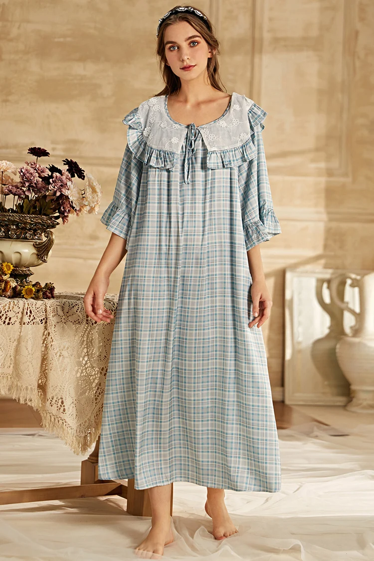 Nightgown Women Summer Sleepwear Romantic Nightgown European Medieval Retro Nightgown
Nightgown Women Summer Sleepwear Romantic Nightgown European Medieval Retro Nightgown