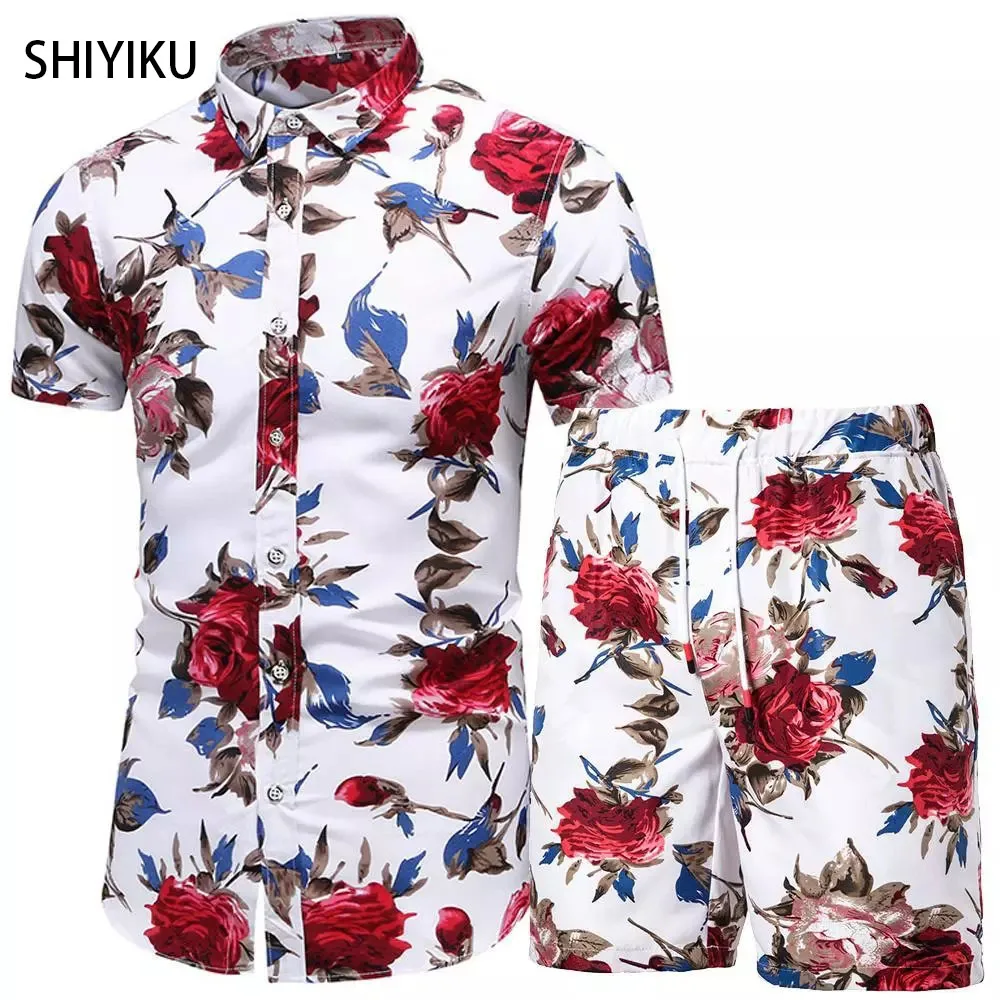 Мужская пляжная рубашка и шорты SHIYIKU, комплект из 2 предметов, пляжная одежда с принтом, гавайская рубашка и шорты, лето 2019
Мужская пляжная рубашка и шорты SHIYIKU, комплект из 2 предметов, пляжная одежда с принтом, гавайская рубашка и шорты, лето 2019