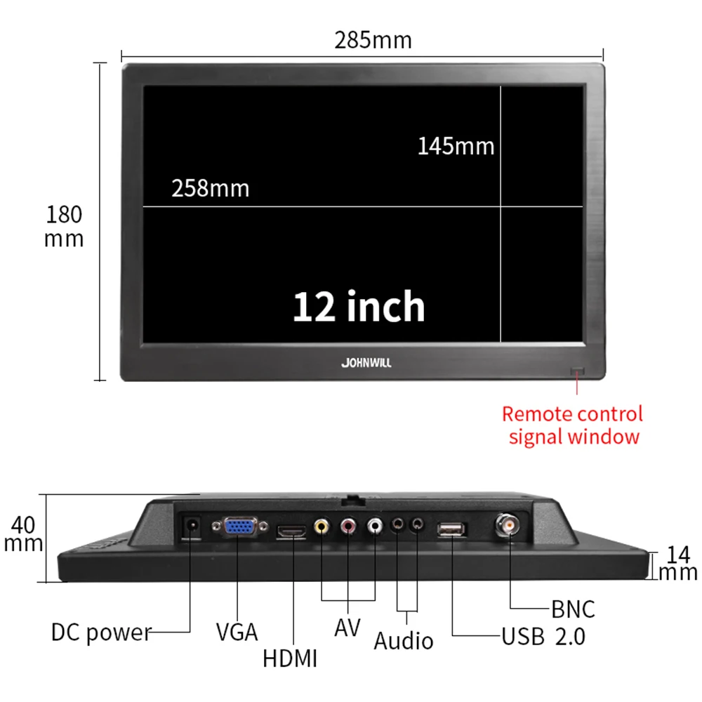 Портативный монитор для ПК 13 3 &quotHD 1366x768 ЖК телевизора PS4 с HDMI VGA USB AV BNC 12/10 1 дюйм