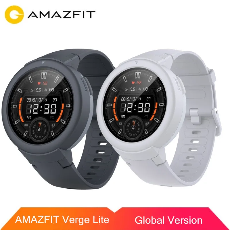 Оригинальные Смарт часы AMAZFIT Verge Lite AMOLED экран Bluetooth 5 0 IP68 водонепроницаемые 20 дней