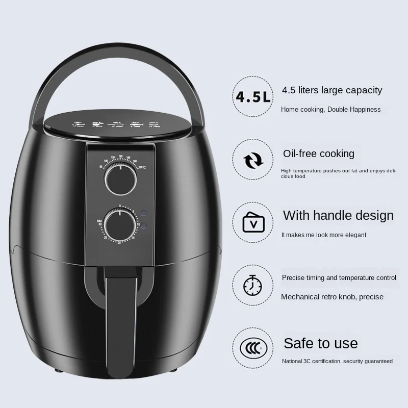 Air Fryer Air Deep-Fried Pot Home Manufacturers Custom Logo Foreign Trade Amazon European and American Export Cross-Border
Air Fryer Air Deep-Fried Pot Home Manufacturers Custom Logo Foreign Trade Amazon European and American Export Cross-Border