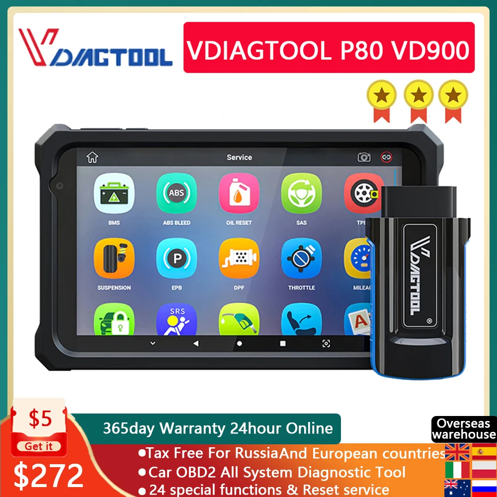 VDIAGTOOL VD900 P80 Автомобильный сканер OBD2 Инструмент диагностики Полная система Профессиональный инструмент диагностики автомобиля AF Форсунка с...
VDIAGTOOL VD900 P80 Автомобильный сканер OBD2 Инструмент диагностики Полная система Профессиональный инструмент диагностики автомобиля AF Форсунка с...