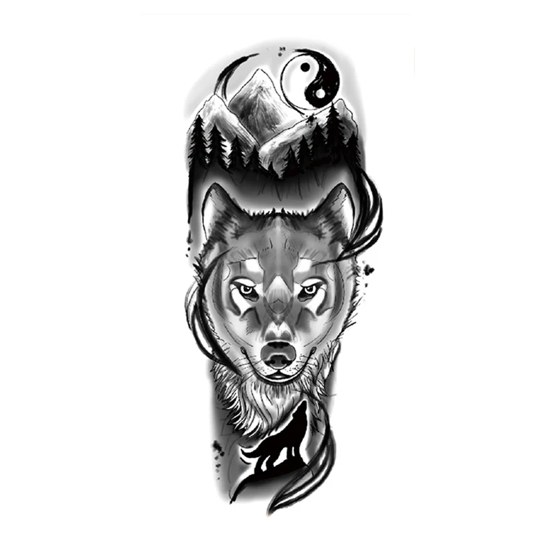 Водостойкая Временная тату-наклейка с изображением горного леса, Черного Волка, животного, тайчи, искусственные татуировки, тату для тела н...
Водостойкая Временная тату-наклейка с изображением горного леса, Черного Волка, животного, тайчи, искусственные татуировки, тату для тела н...